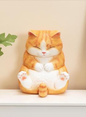 慧心巧聚肥猫防撞门挡卧室客厅阻门器桌面书立装饰品书靠落地摆件