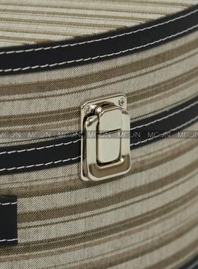 MOON慕空间样板房衣帽间收纳盒摆件条纹半月盒家居展厅装饰品道具