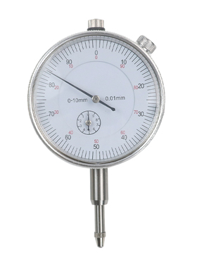 机械百分表0-10mm高精度小校表测头千分表头防震百分表 0.01mm