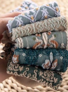 【认亏10双装】爆款浮雕复古宫廷袜，吸汗透气不臭脚，买5双送5双