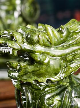 大易坐立麒麟 小南玉麒麟摆设饰品家居客厅办公 业送礼