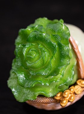 小白菜百财如意白菜如意家居办公桌小饰品业礼品乔迁工艺品