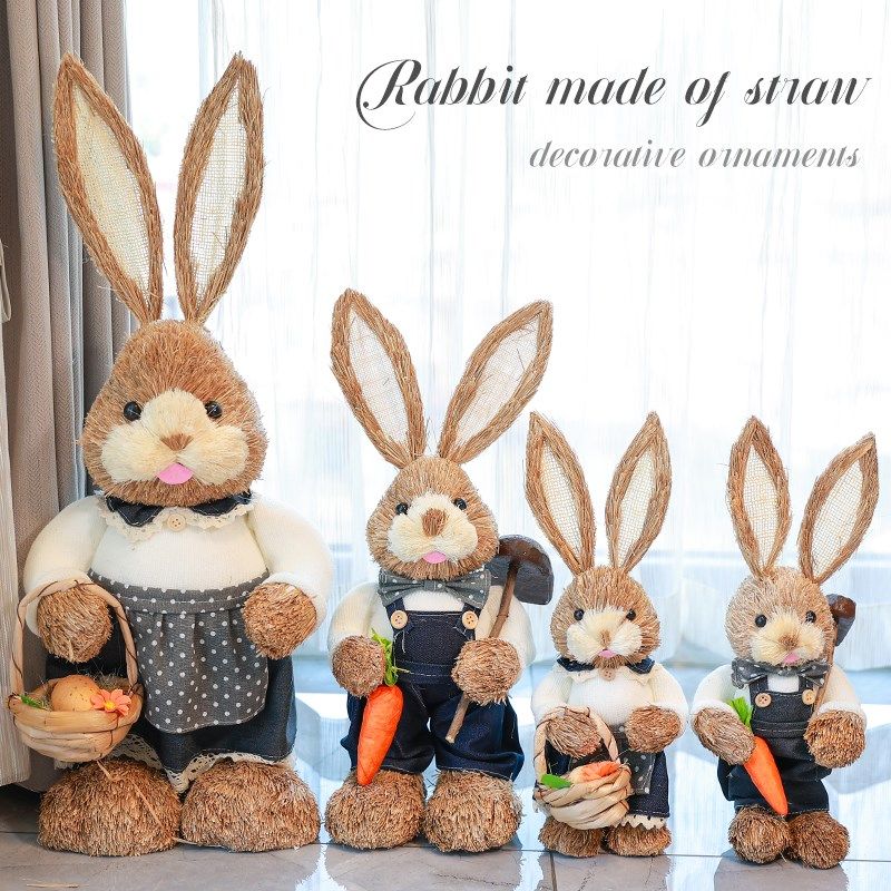 家居装饰草兔创意饰品落地客厅卧室景观室内斯堪的纳维亚风格卡通,淘宝优惠券,粉丝福利购,淘宝优惠卷