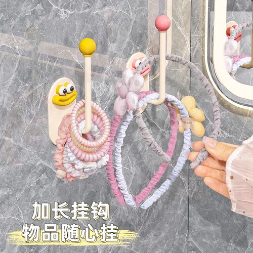 发圈发箍收纳架免打孔卫生间浴室皮筋头绳挂钩发绳首饰品收纳神器 - 图0