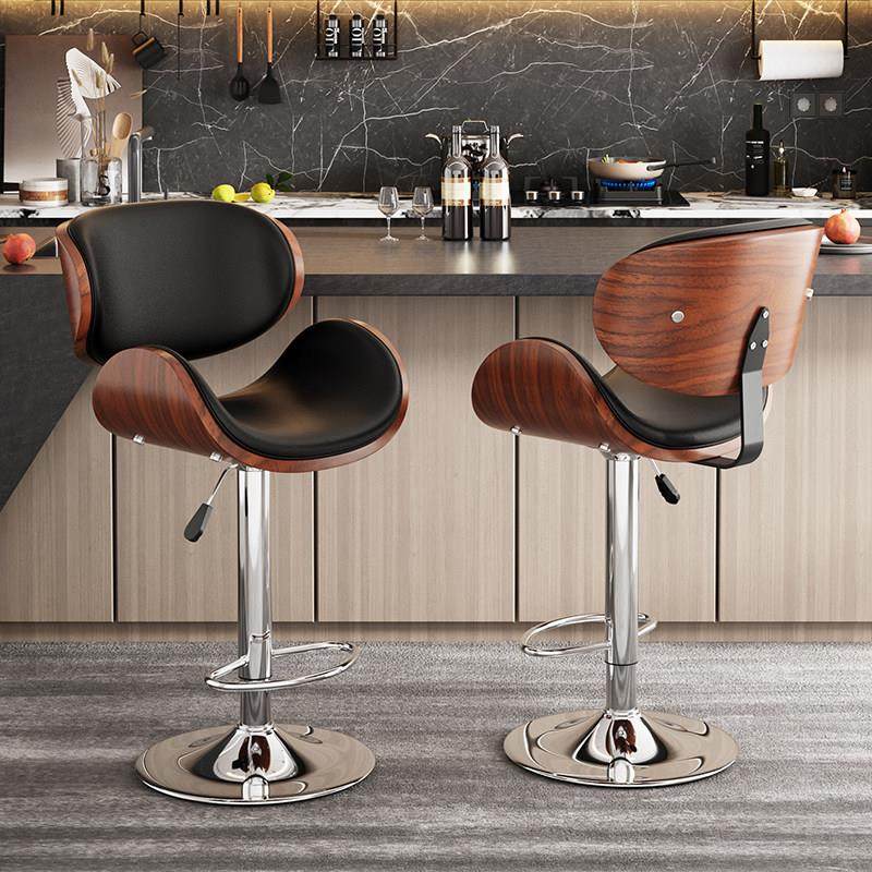 沐斯梵客中古吧台椅可升降旋转吧台凳家用岛台高脚椅子咖啡厅吧椅,淘宝优惠券,粉丝福利购,淘宝优惠卷