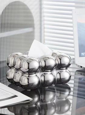 云朵奶油抽纸盒桌面陶瓷纸巾餐巾纸盒客厅风ins棉花糖摆件装饰品