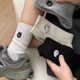 New socks for women Korean version ins trendy summer thin socks cute cartoon puppy embroidered versatile mid-calf socks