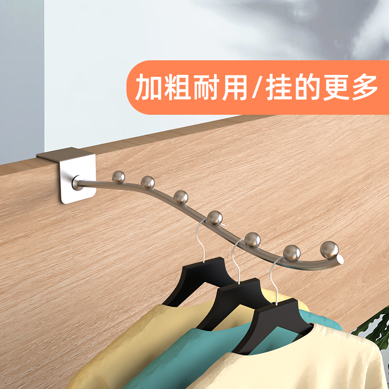 阳台不锈钢窗外防盗窗挂钩架子多功能窗户寝室护栏小型晾衣架工具 - 图2