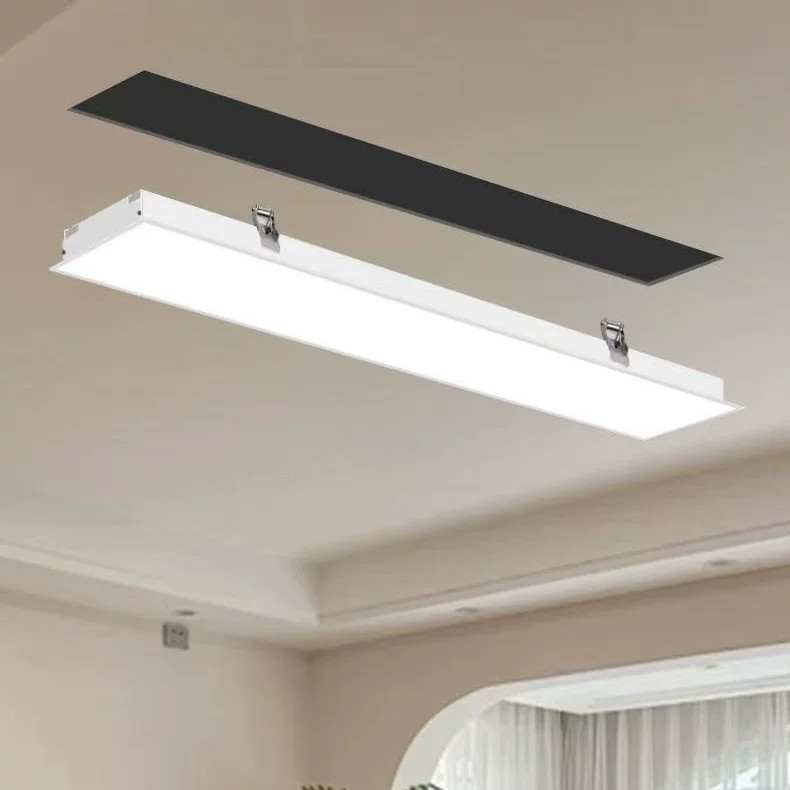 石膏板吊顶嵌入式办公室led长条灯医院学校暗装线条灯铁艺平板灯,淘宝优惠券,粉丝福利购,淘宝优惠卷