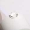 S925 sterling silver open ring ins Korean style versatile minimalist aperture glossy ring mix and match trendy ring for women