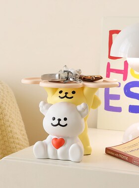 线条小狗入户门钥匙收纳玄关摆件客厅家居鞋柜装饰品乔迁新居礼品