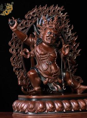 真古黄铜金刚手菩萨饰手提秘师佛像金刚藏尼泊尔铜像