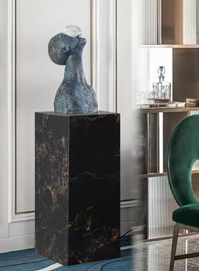 可定制 大理石底座基座大型落地雕塑摆台展示酒店摆件装饰品现代