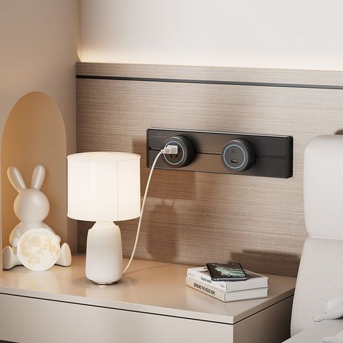 超短距离可移动轨道插座小尺寸25cm迷你电力导轨餐边柜USB排插 - 图2