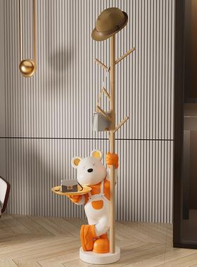 暴力熊大摆件衣帽架落地卧室床头家用客厅装饰挂衣架乔迁新居礼品