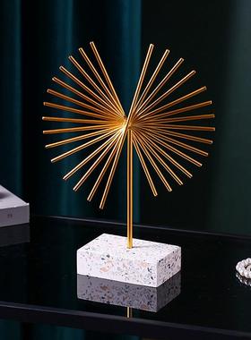 现代轻奢几何金属风铁艺术品电视柜装饰设铁制工艺客厅红酒柜摆件