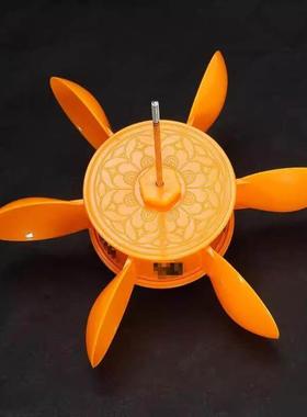 民族户外转金筒风车转桶藏族装饰经转轮摆件室外黄色彩色经轮摆件