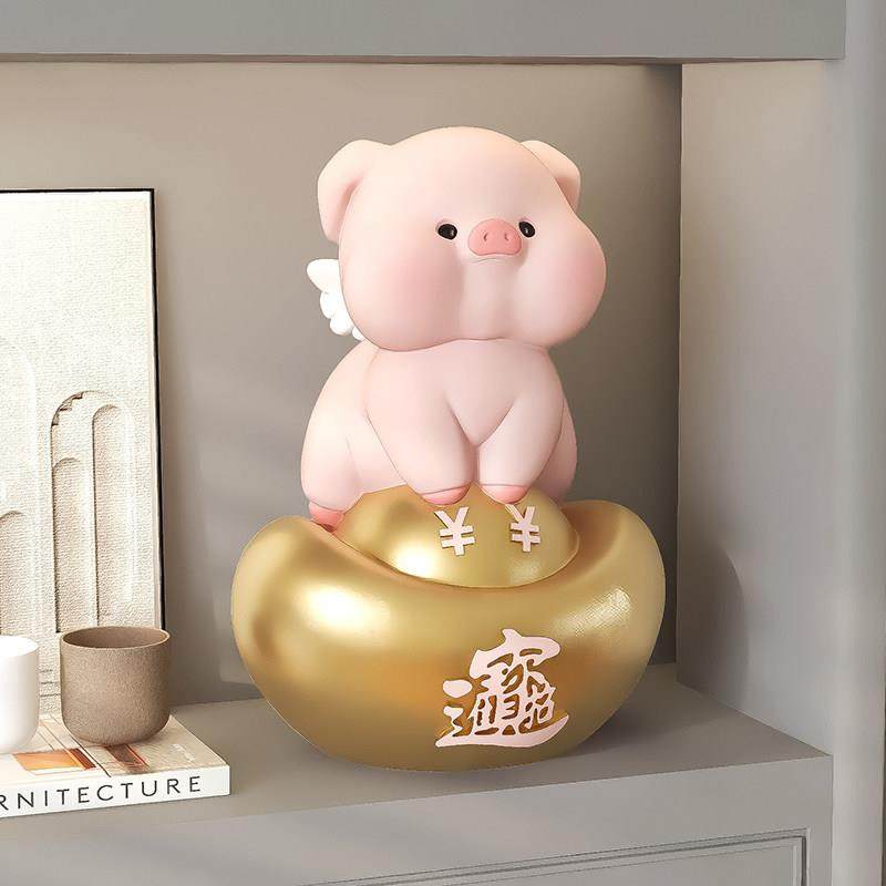 元宝猪存钱罐摆件客厅大容量玄关装饰品存钱筒2025新款祇进不出,淘宝优惠券,粉丝福利购,淘宝优惠卷