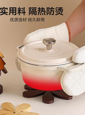 高级感耶诞树隔热垫餐桌摆件创意一棵树实木防烫锅垫折叠杯垫碗垫