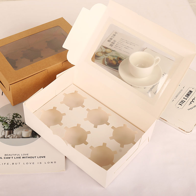 雪媚娘杯子纸杯蛋糕打包盒1 2 粒马芬盒木糖杯蛋挞盒子 - 图1