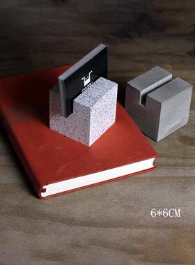 名片座水泥名片座硅胶模具水泥混凝土模具办公饰品支持定制