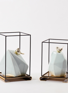 新中式创意太湖石酒店样板间办公室客厅玄关电视书柜软装饰品摆件