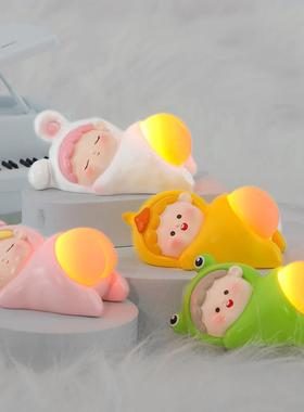 Q弹屁屁君摆件小夜灯 发泄解压玩具软弹捏办公室卧室桌面装饰公仔