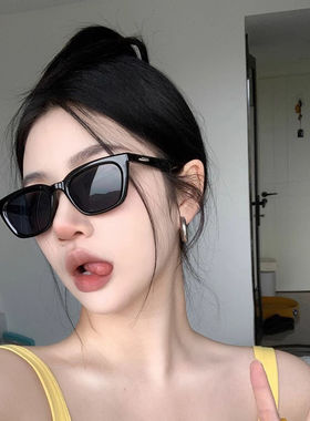 2023新款欧美复古小框猫眼gm墨镜女方圆脸太阳眼镜高级感网红韩版