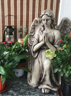 天使女孩摆件花园别墅庭院园林户外装饰品落地田园景观工艺品园艺