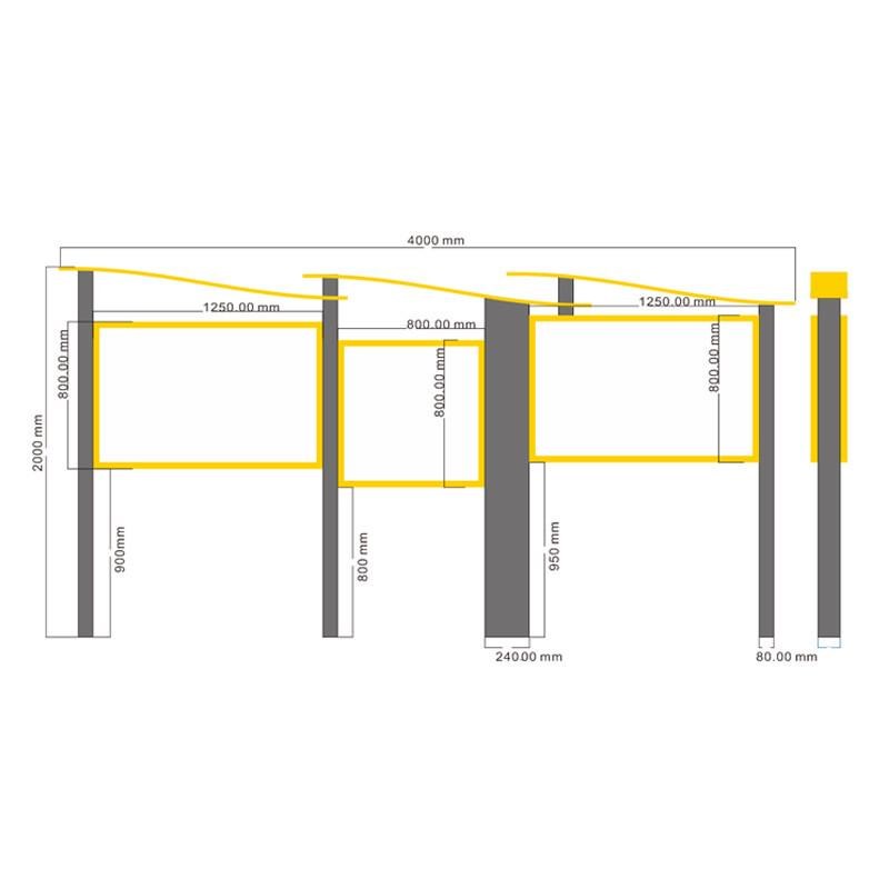 制作不锈钢户外宣传栏公告宣传广告牌烤漆校园文化小区阅报栏 - 图1