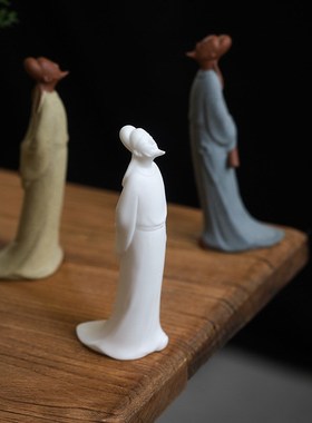 李白雕像古代人物新中式陶瓷雕塑家居书房桌面摆放工艺品装饰摆件