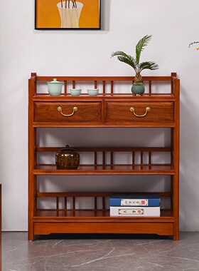 红木家具刺猬紫檀茶水柜实木餐边柜中式花梨木茶边柜收纳置物