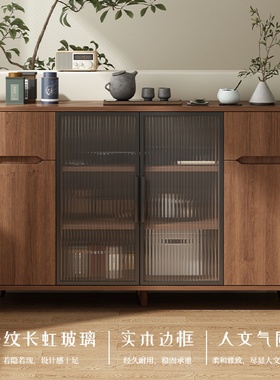 餐边柜酒柜客厅靠墙一体实木茶水柜2024新款家用置物斗柜厨房橱柜