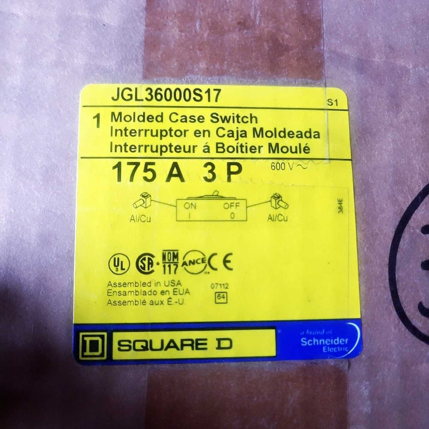 配件SQUARE  JG250  AL175JD  JGL3600S17  3P 175A议价 - 图1