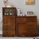 American country solid wood chest of cabinets simple modern living room cabinet retro storage multi-layer storage cabinet bedroom side cabinet complete installation