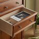 American solid wood chest of cabinet living room side cabinet multi-functional door drawer storage cabinet walnut color simple five chest of cabinet