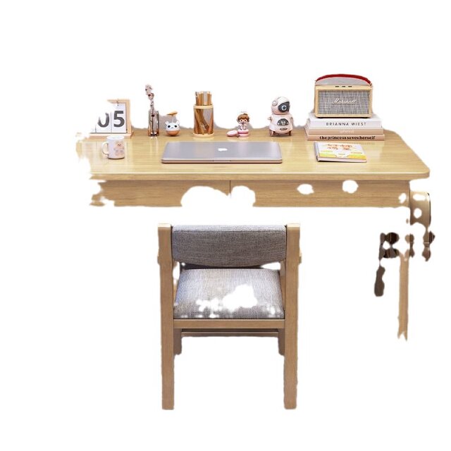 Chinese-style solid wood desk chairs for home primary and secondary school students writing study desk simple study computer desk bedroom bedside table