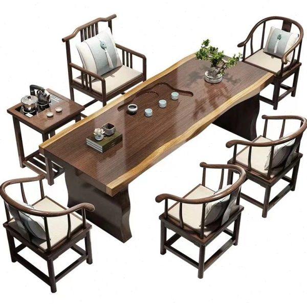 茶台实木茶桌功夫大板禅意新中式家用公全套原木茶几茶桌椅组合,淘宝优惠券,粉丝福利购,淘宝优惠卷