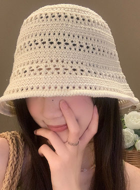 小雏菊渔夫帽女潮牌双面遮阳可代拍夏季薄款防晒大帽檐鱼夫帽子