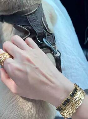 度假风海边系列金属编织戒指个性C形时尚百搭简约气质高级感戒指