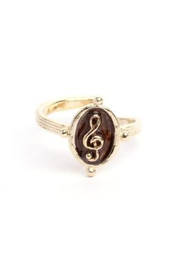 高音谱号复古风乐谱音乐指环高级感气质轻奢小众开口可调节戒指