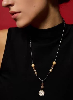 驰光岁语系列小马吊坠项链时尚小众独特气质精致设计男女款通用