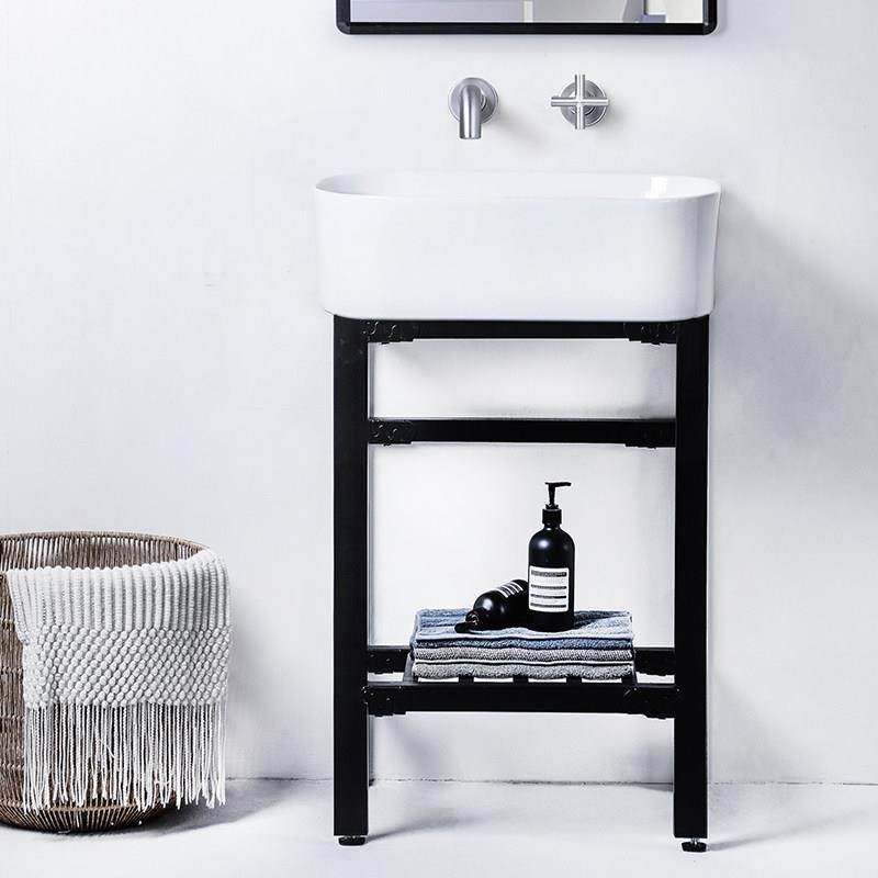 莫德卡恩MODEUCANE 轻奢无龙头孔白色落地陶瓷洗衣盆带搓衣板阳台,淘宝优惠券,粉丝福利购,淘宝优惠卷