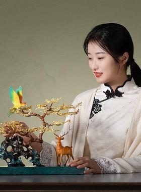 朱炳仁铜 一路佳音之福运艺术收藏品精品熔铜摆件办公室工艺品