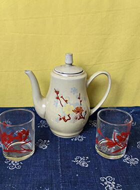 民俗老物件老旧茶壶茶碗怀旧提梁壶玻璃杯影视道具古董收藏摆件