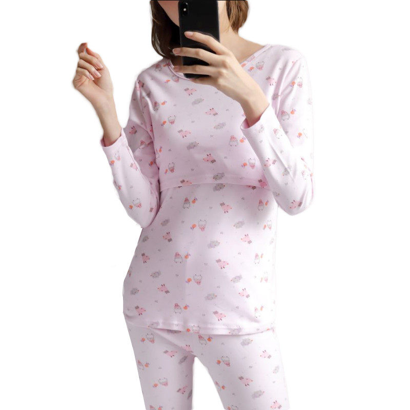 哺乳睡衣月子服喂奶衣A类纯棉春秋款孕妇产后居服秋衣秋裤套装,淘宝优惠券,粉丝福利购,淘宝优惠卷