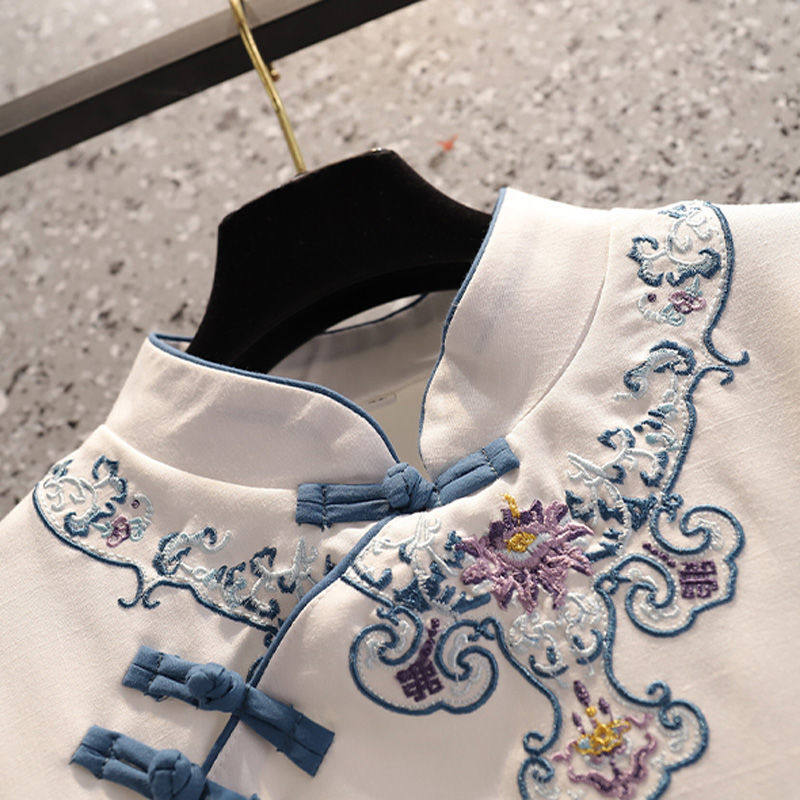 中国风新中式茶服改良套装茶艺师采耳师服装,淘宝优惠券,粉丝福利购,淘宝优惠卷