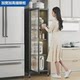 Kitchen storage rack storage cabinet with slot cabinet with door floor-standing pot and refrigerator with narrow gaps in bowls, dish storage cabinet