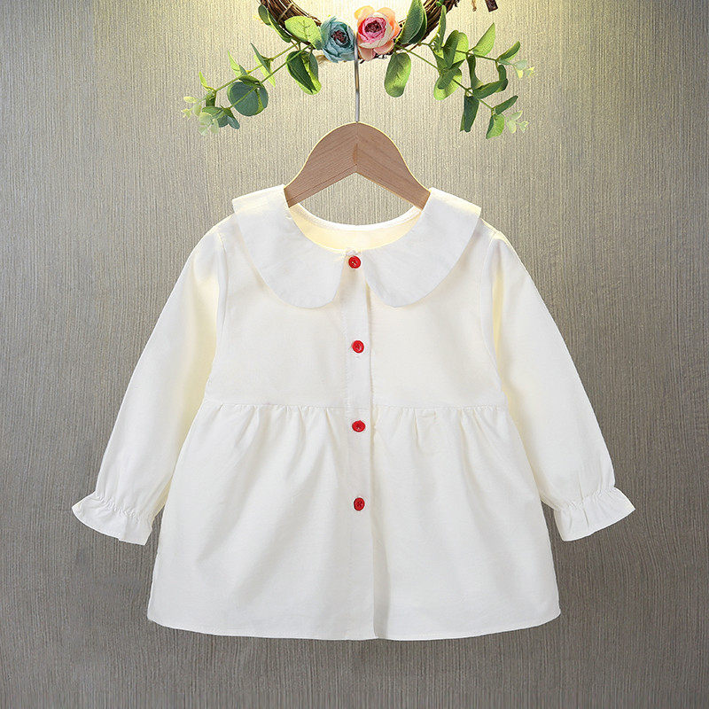 长袖衬衣春秋新款宝宝纯棉镂空娃娃衫小女孩韩版洋气,淘宝优惠券,粉丝福利购,淘宝优惠卷