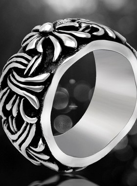 欧美男戒指复古个性钛钢指环单身戒子百搭发型师手饰潮男饰品夜店